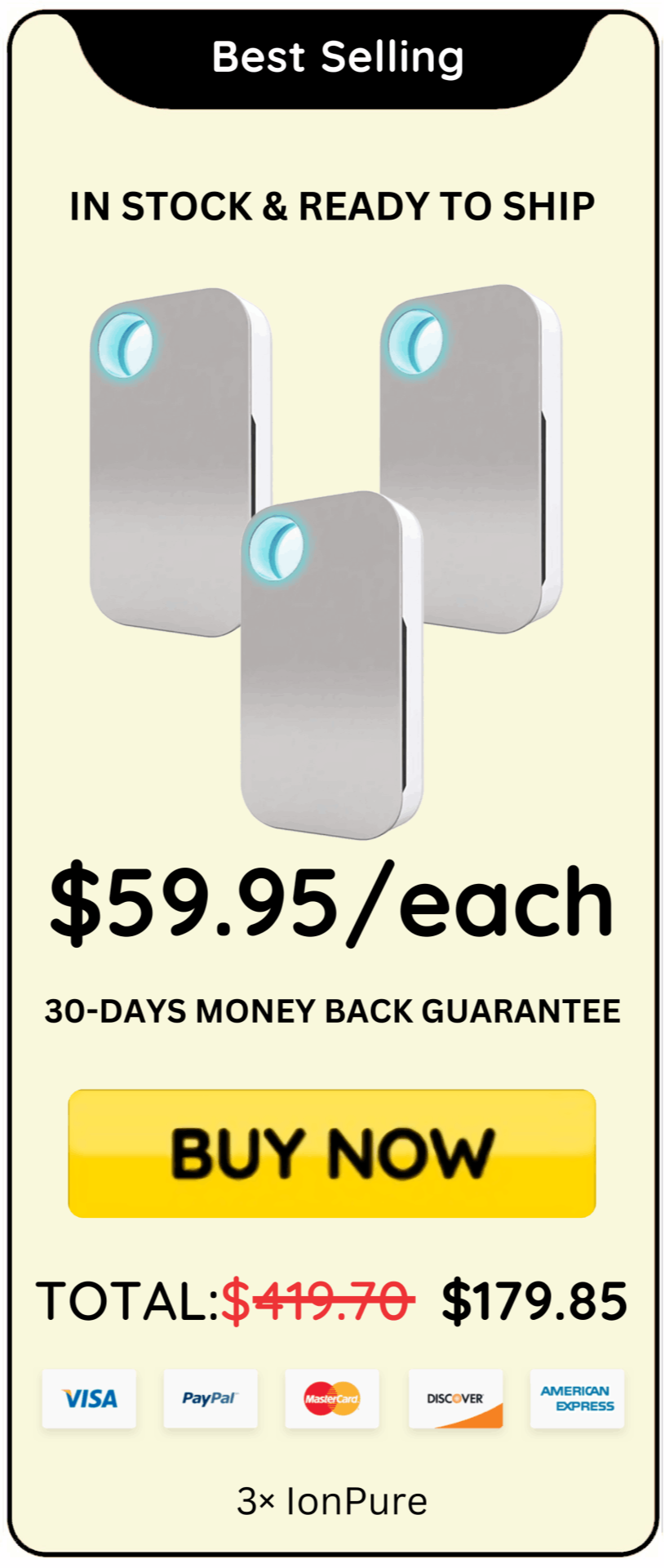 IonClear offer price