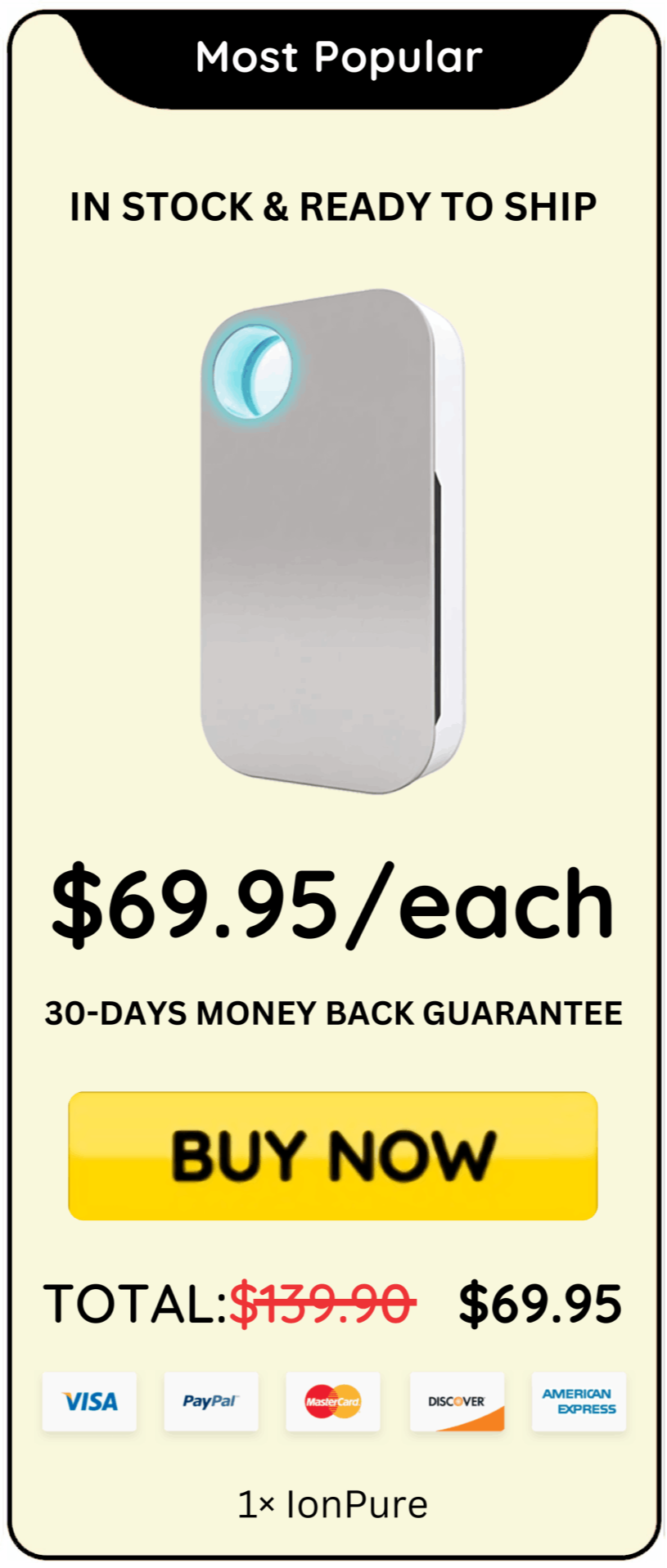 IonClear offer price