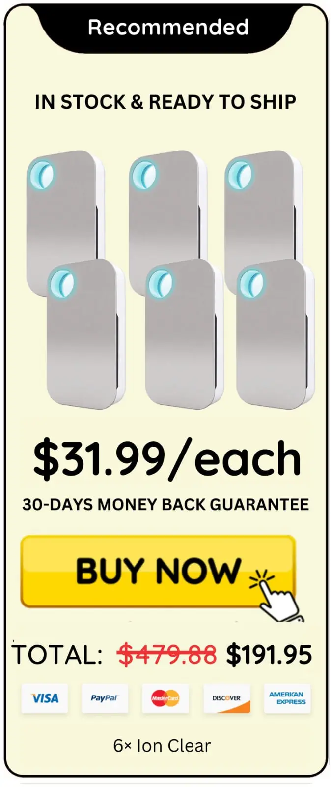 IonClear offer price